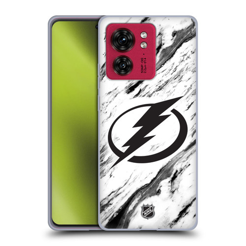NHL Tampa Bay Lightning Marble Soft Gel Case for Motorola Moto Edge 40