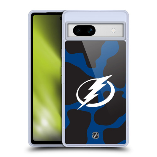 NHL Tampa Bay Lightning Cow Pattern Soft Gel Case for Google Pixel 7a