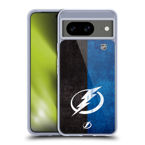 NHL Tampa Bay Lightning Half Distressed Soft Gel Case for Google Pixel 8