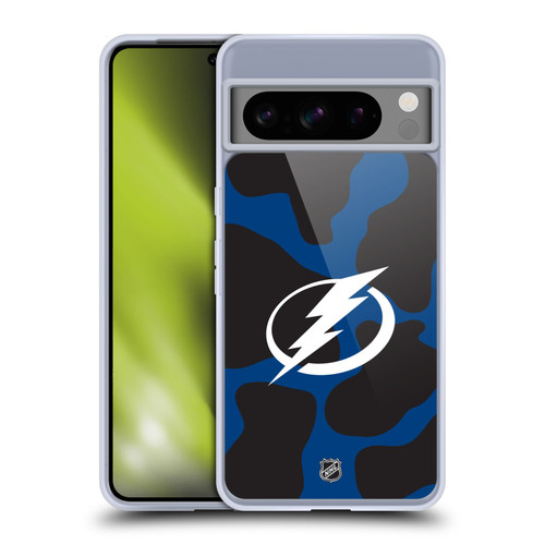 NHL Tampa Bay Lightning Cow Pattern Soft Gel Case for Google Pixel 8 Pro