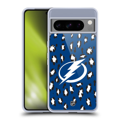 NHL Tampa Bay Lightning Leopard Pattern Soft Gel Case for Google Pixel 8 Pro
