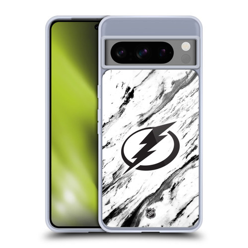 NHL Tampa Bay Lightning Marble Soft Gel Case for Google Pixel 8 Pro