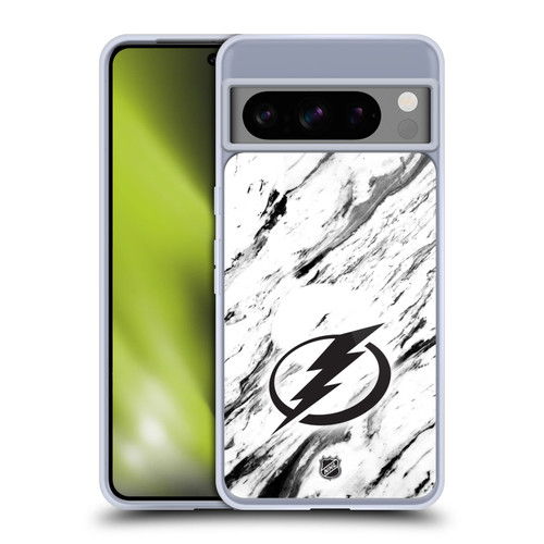 NHL Tampa Bay Lightning Marble Soft Gel Case for Google Pixel 8 Pro