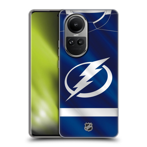 NHL Tampa Bay Lightning Jersey Soft Gel Case for OPPO Reno10 5G / Reno10 Pro 5G