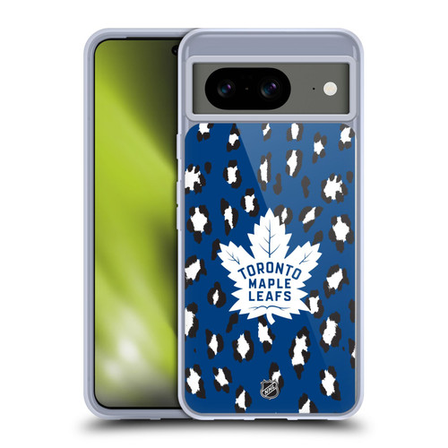 NHL Toronto Maple Leafs Leopard Patten Soft Gel Case for Google Pixel 8