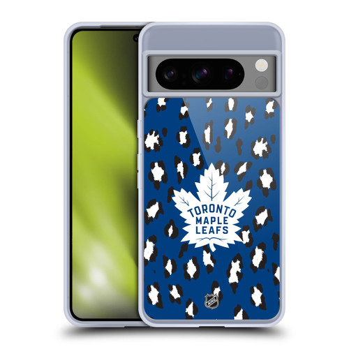 NHL Toronto Maple Leafs Leopard Patten Soft Gel Case for Google Pixel 8 Pro