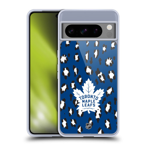 NHL Toronto Maple Leafs Leopard Patten Soft Gel Case for Google Pixel 8 Pro