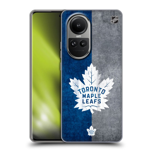 NHL Toronto Maple Leafs Half Distressed Soft Gel Case for OPPO Reno10 5G / Reno10 Pro 5G
