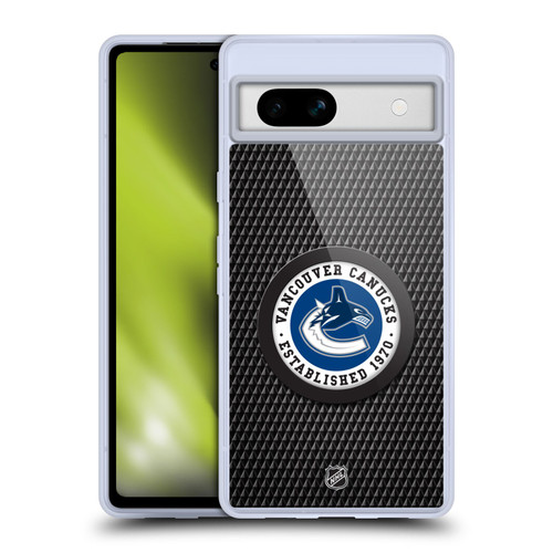 NHL Vancouver Canucks Puck Texture Soft Gel Case for Google Pixel 7a