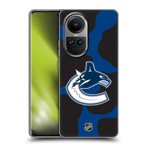 NHL Vancouver Canucks Cow Pattern Soft Gel Case for OPPO Reno10 5G / Reno10 Pro 5G