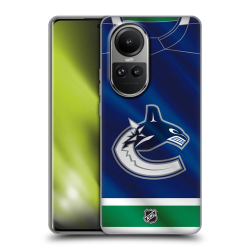 NHL Vancouver Canucks Jersey Soft Gel Case for OPPO Reno10 5G / Reno10 Pro 5G