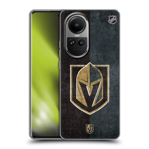 NHL Vegas Golden Knights Half Distressed Soft Gel Case for OPPO Reno10 5G / Reno10 Pro 5G