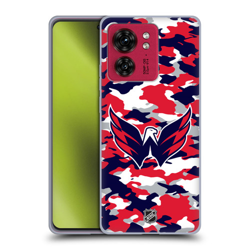 NHL Washington Capitals Camouflage Soft Gel Case for Motorola Moto Edge 40