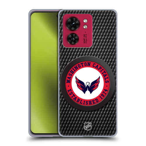 NHL Washington Capitals Puck Texture Soft Gel Case for Motorola Moto Edge 40