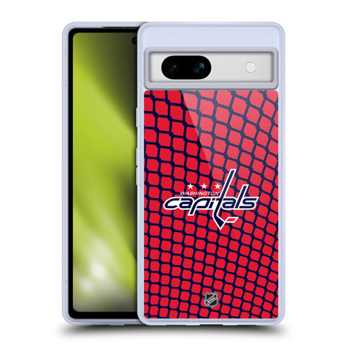NHL Washington Capitals Net Pattern Soft Gel Case for Google Pixel 7a