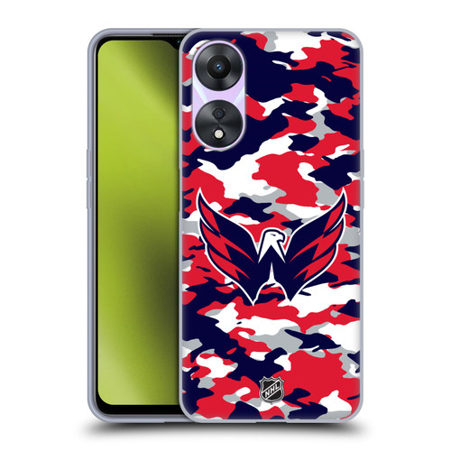 NHL Washington Capitals Camouflage Soft Gel Case for OPPO A78 5G