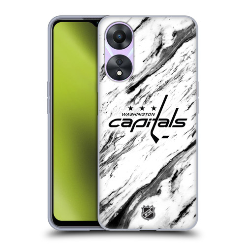 NHL Washington Capitals Marble Soft Gel Case for OPPO A78 5G