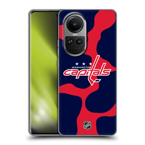 NHL Washington Capitals Cow Pattern Soft Gel Case for OPPO Reno10 5G / Reno10 Pro 5G