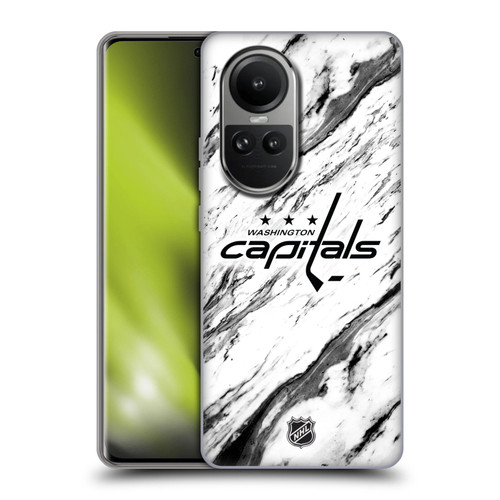 NHL Washington Capitals Marble Soft Gel Case for OPPO Reno10 5G / Reno10 Pro 5G