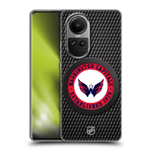 NHL Washington Capitals Puck Texture Soft Gel Case for OPPO Reno10 5G / Reno10 Pro 5G