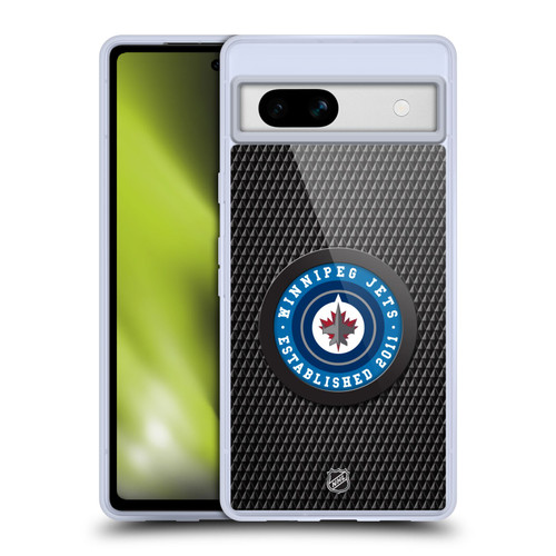 NHL Winnipeg Jets Puck Texture Soft Gel Case for Google Pixel 7a