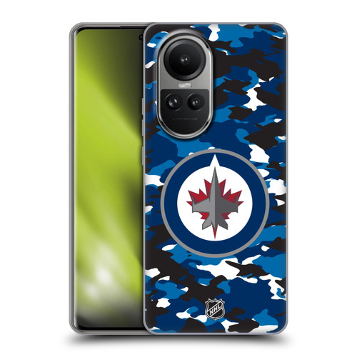 NHL Winnipeg Jets Camouflage Soft Gel Case for OPPO Reno10 5G / Reno10 Pro 5G