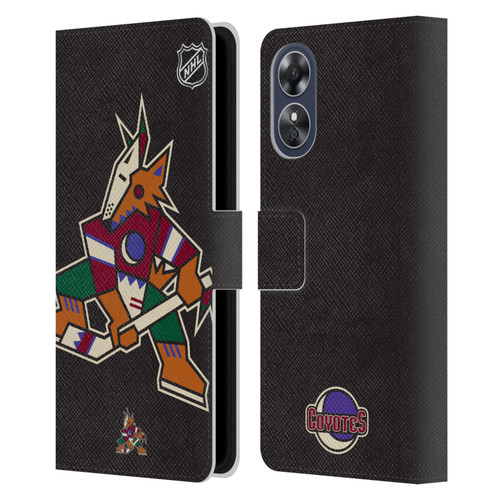 NHL Arizona Coyotes Oversized Leather Book Wallet Case Cover For OPPO A17