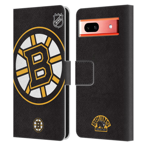 NHL Boston Bruins Oversized Leather Book Wallet Case Cover For Google Pixel 7a