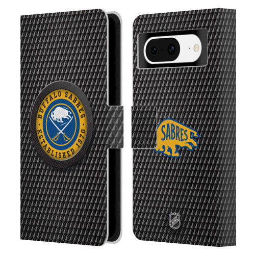 NHL Buffalo Sabres Puck Texture Leather Book Wallet Case Cover For Google Pixel 8