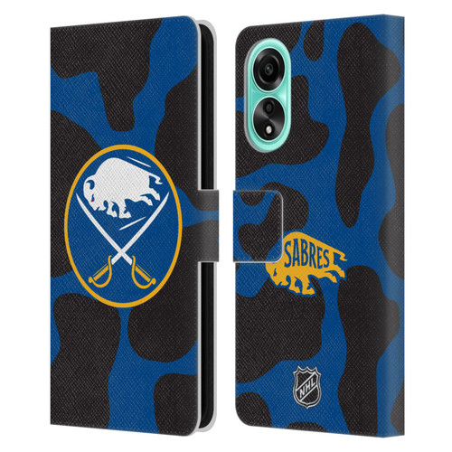 NHL Buffalo Sabres Cow Pattern Leather Book Wallet Case Cover For OPPO A78 4G