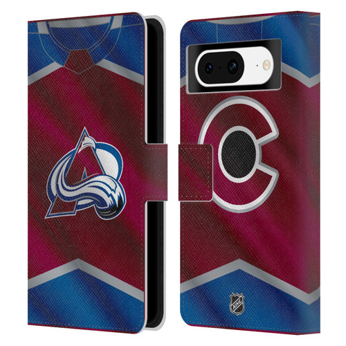 NHL Colorado Avalanche Jersey Leather Book Wallet Case Cover For Google Pixel 8
