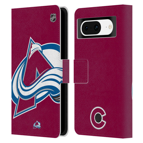 NHL Colorado Avalanche Oversized Leather Book Wallet Case Cover For Google Pixel 8