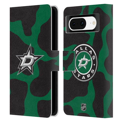 NHL Dallas Stars Cow Pattern Leather Book Wallet Case Cover For Google Pixel 8