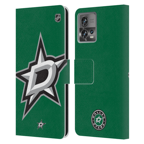 NHL Dallas Stars Oversized Leather Book Wallet Case Cover For Motorola Moto Edge 30 Fusion