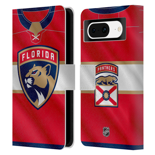 NHL Florida Panthers Jersey Leather Book Wallet Case Cover For Google Pixel 8