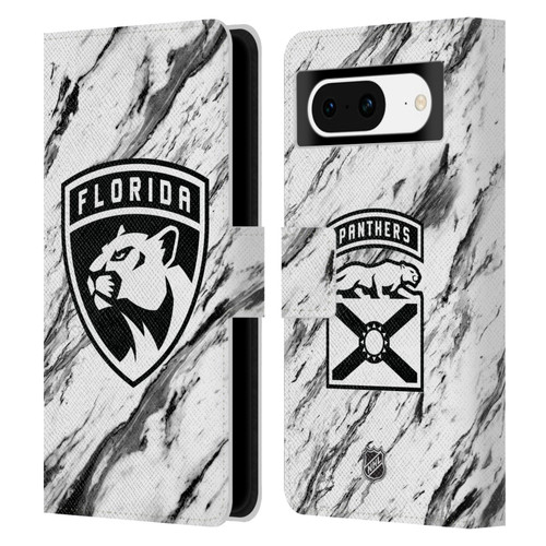 NHL Florida Panthers Marble Leather Book Wallet Case Cover For Google Pixel 8