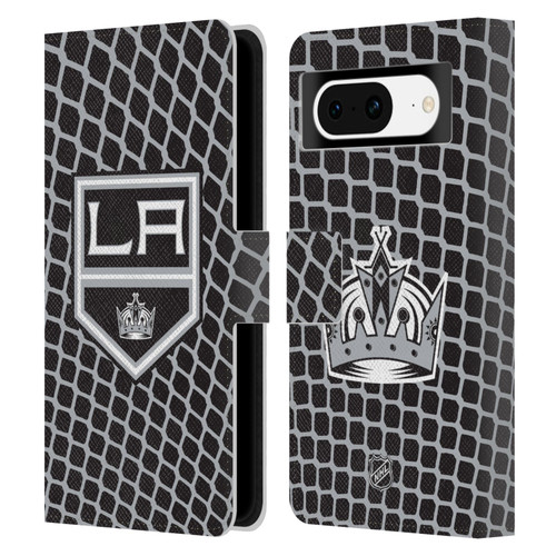 NHL Los Angeles Kings Net Pattern Leather Book Wallet Case Cover For Google Pixel 8