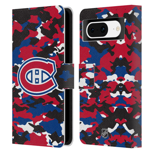 NHL Montreal Canadiens Camouflage Leather Book Wallet Case Cover For Google Pixel 8