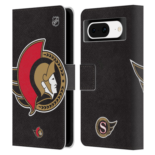 NHL Ottawa Senators Oversized Leather Book Wallet Case Cover For Google Pixel 8