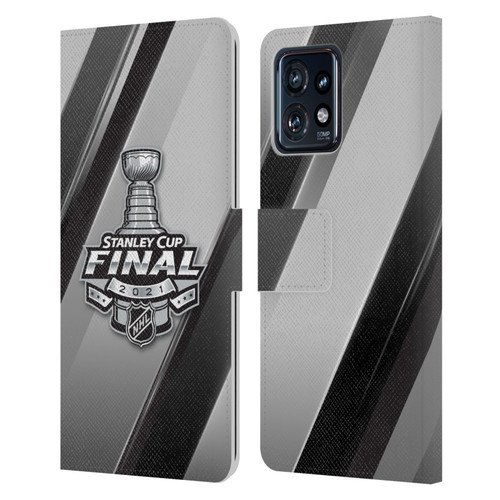 NHL 2021 Stanley Cup Final Stripes 2 Leather Book Wallet Case Cover For Motorola Moto Edge 40 Pro