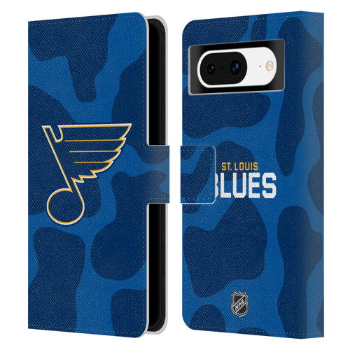 NHL St Louis Blues Cow Pattern Leather Book Wallet Case Cover For Google Pixel 8