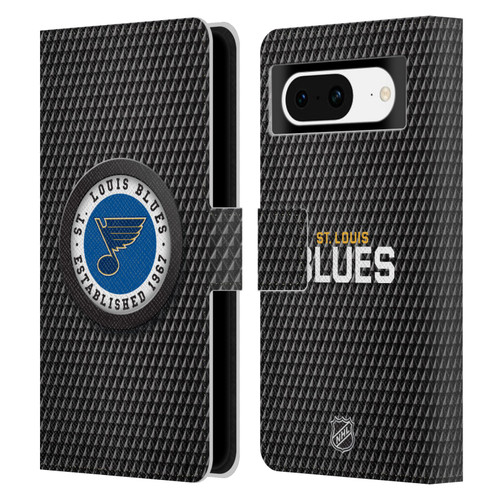 NHL St Louis Blues Puck Texture Leather Book Wallet Case Cover For Google Pixel 8