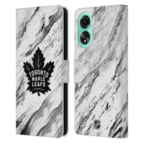 NHL Toronto Maple Leafs Marble Leather Book Wallet Case Cover For OPPO A78 4G