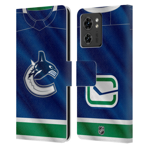 NHL Vancouver Canucks Jersey Leather Book Wallet Case Cover For Motorola Moto Edge 40