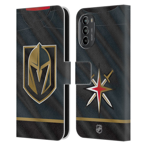 NHL Vegas Golden Knights Jersey Leather Book Wallet Case Cover For Motorola Moto G82 5G