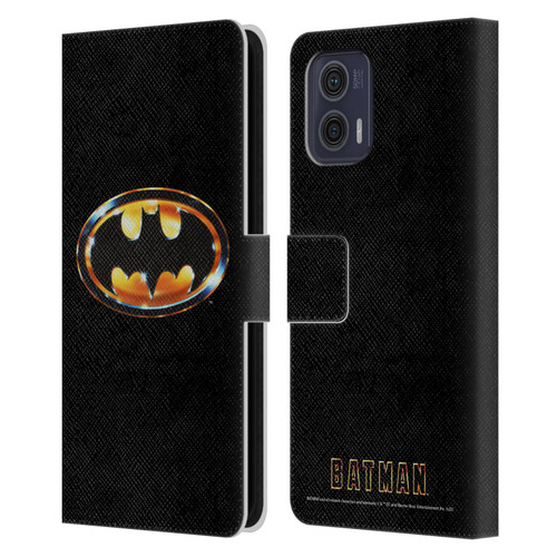 Batman (1989) Key Art Logo Leather Book Wallet Case Cover For Motorola Moto G73 5G
