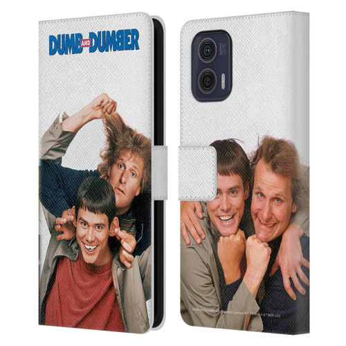 Dumb And Dumber Key Art Characters 1 Leather Book Wallet Case Cover For Motorola Moto G73 5G