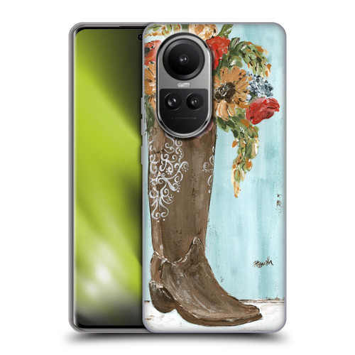 Haley Bush Floral Painting Boot Soft Gel Case for OPPO Reno10 5G / Reno10 Pro 5G