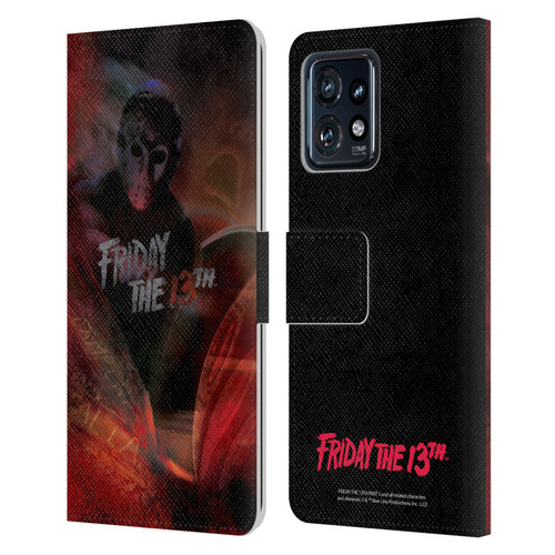 Friday the 13th Part III Key Art Poster Leather Book Wallet Case Cover For Motorola Moto Edge 40 Pro