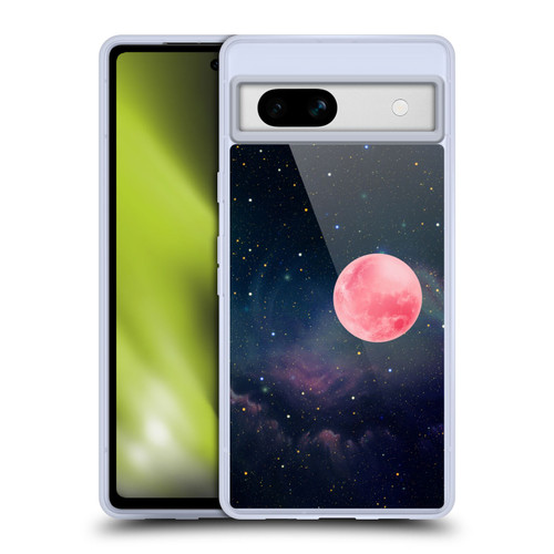 Cosmo18 Space Pink Moon Soft Gel Case for Google Pixel 7a